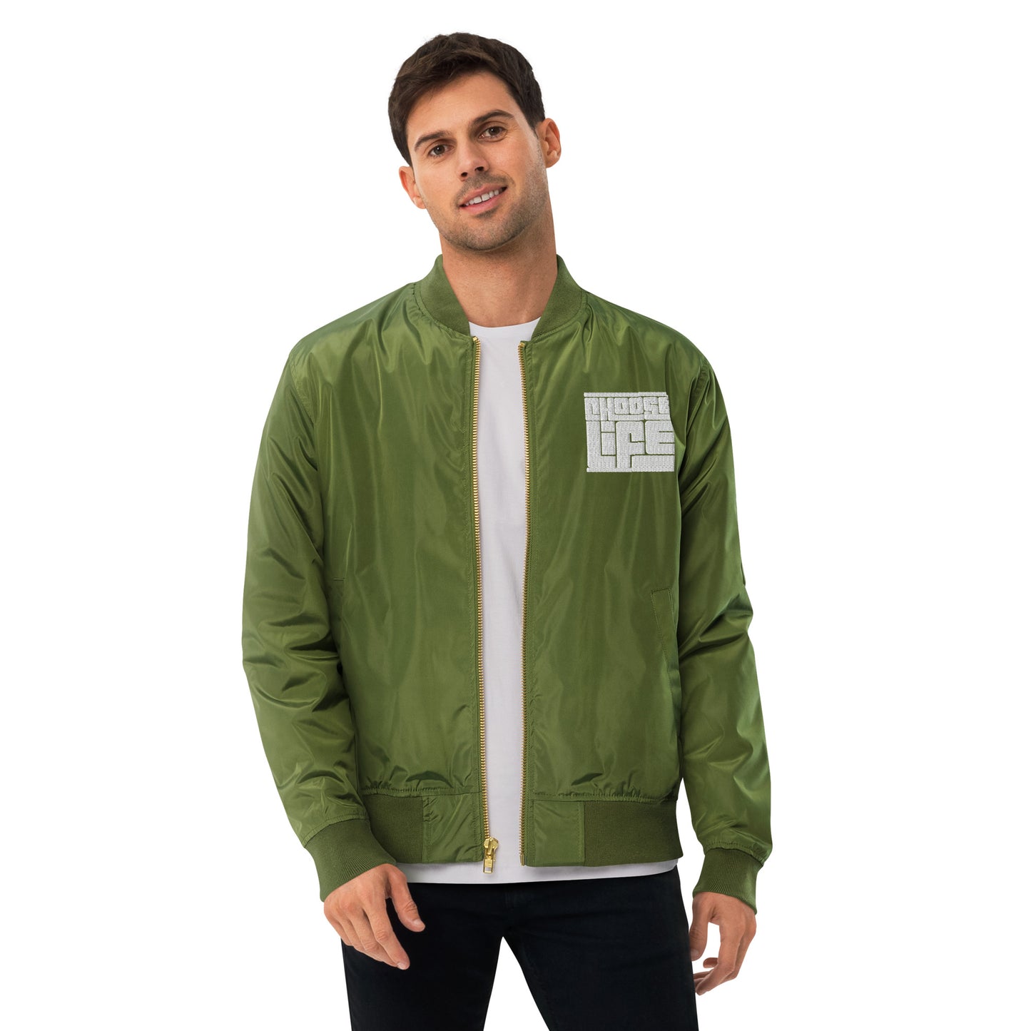 Premium Recycled Bomber Jacket - Choose Life