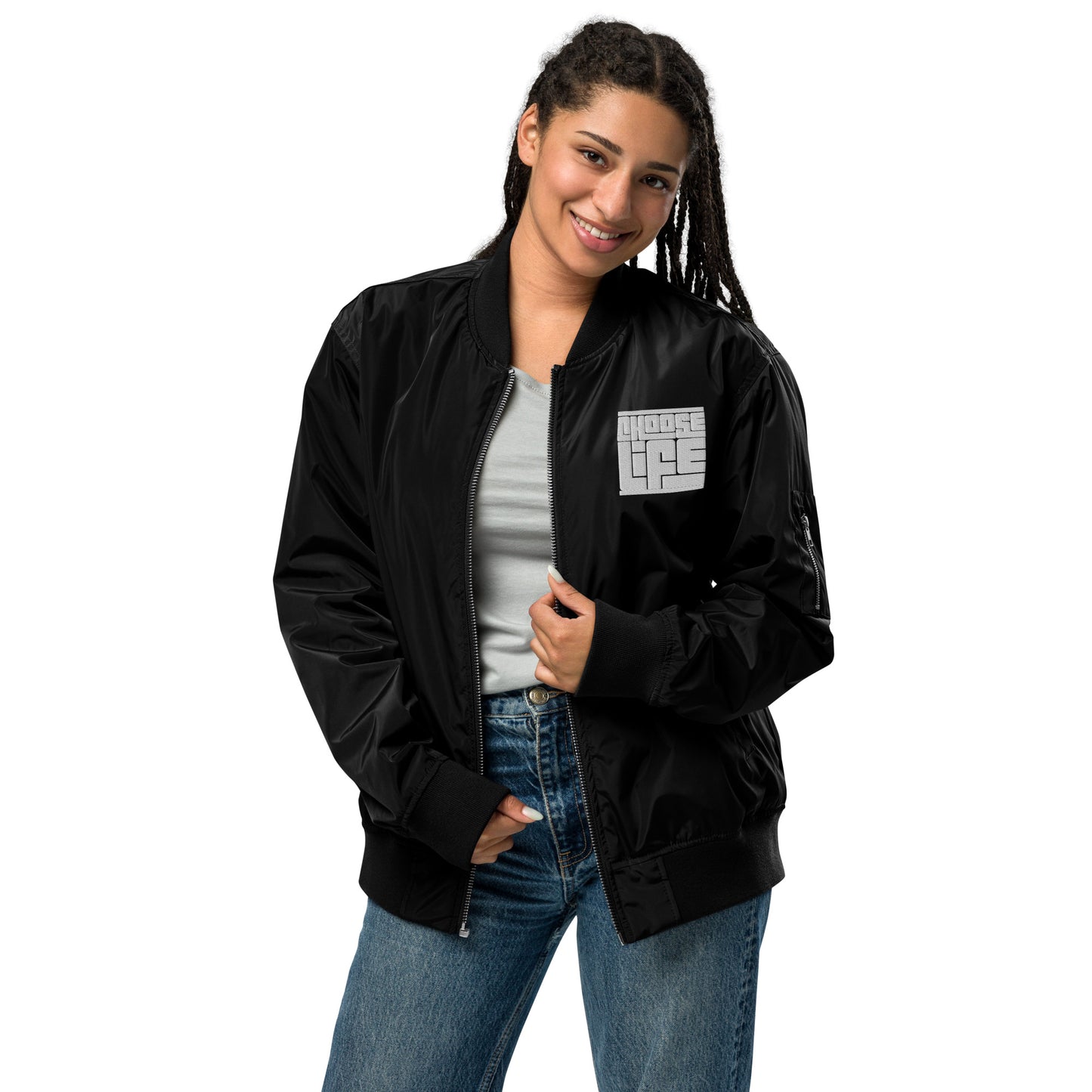 Premium Recycled Bomber Jacket - Choose Life
