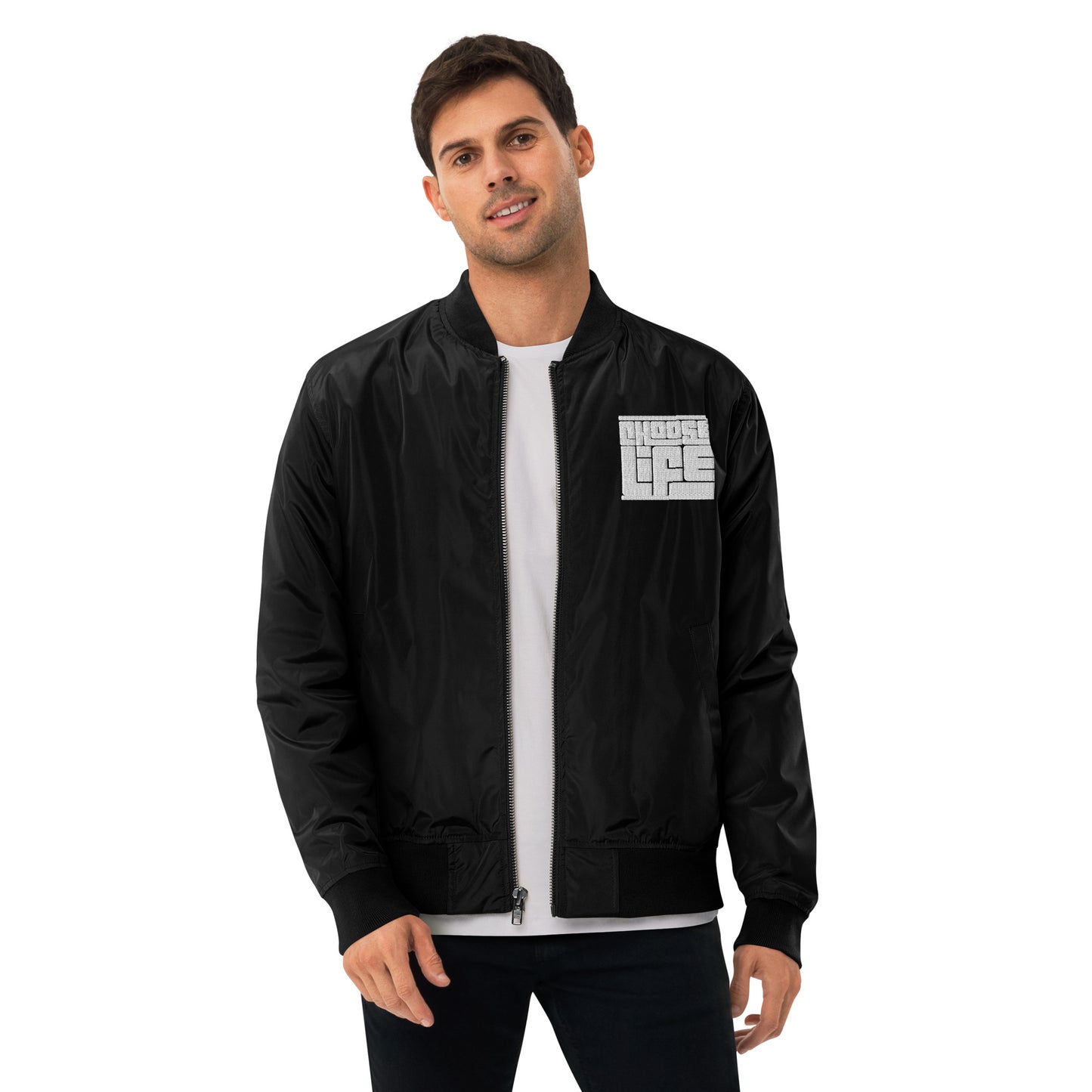 Premium Recycled Bomber Jacket - Choose Life